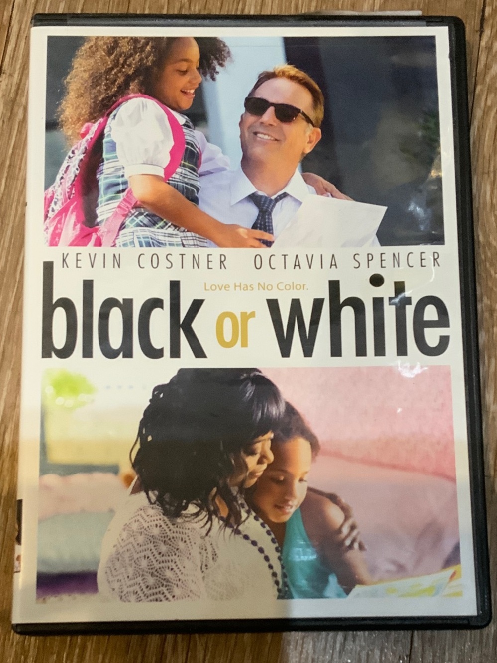 Black or White (DVD) Movie - White, Black & Gold Cover